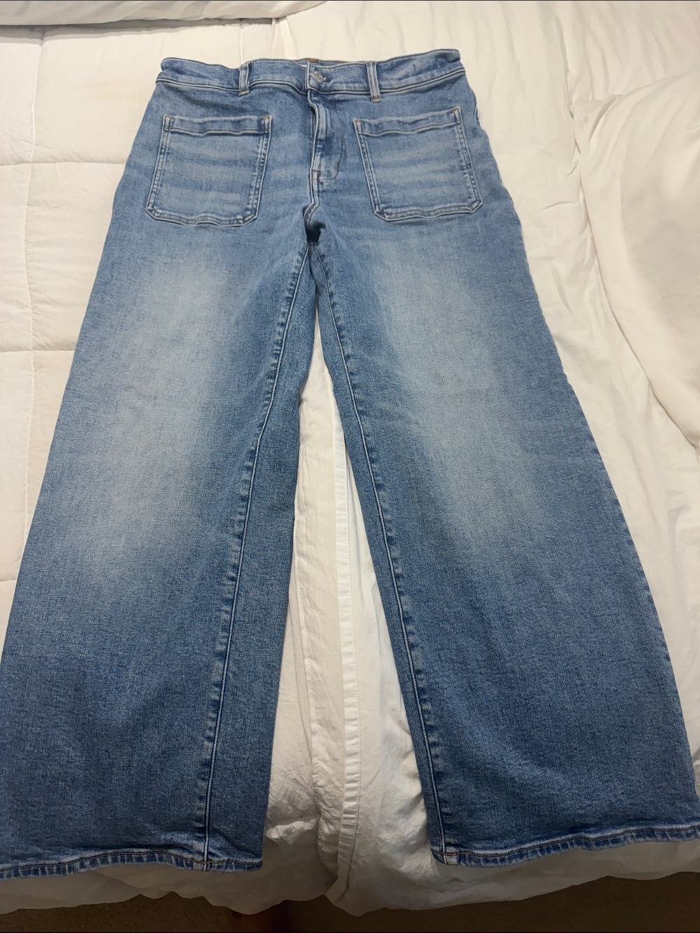 Madewell Light Blue Wide Leg Jeans